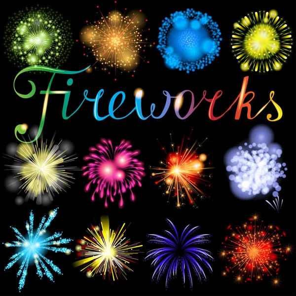 Fireworks — Stock Vector