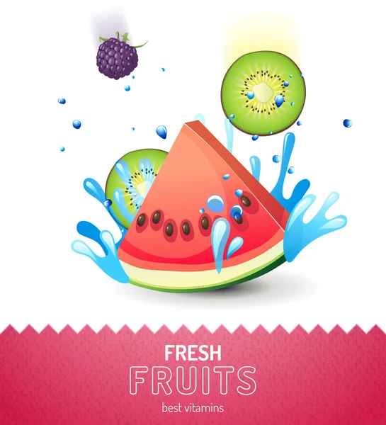 Fondo de fruta — Vector de stock