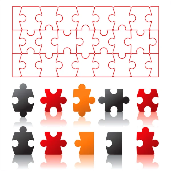 Puzzels details — Stockvector