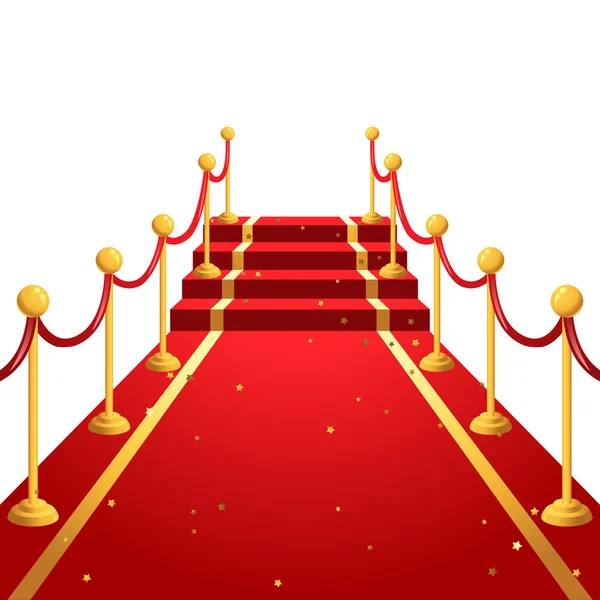 En la alfombra roja — Vector de stock