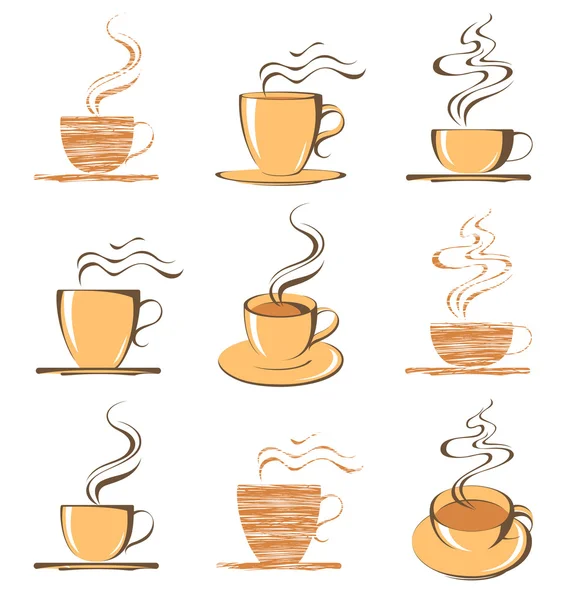 kahve ve çay sembolleri — Stok Vektör © Seamartini 9929899