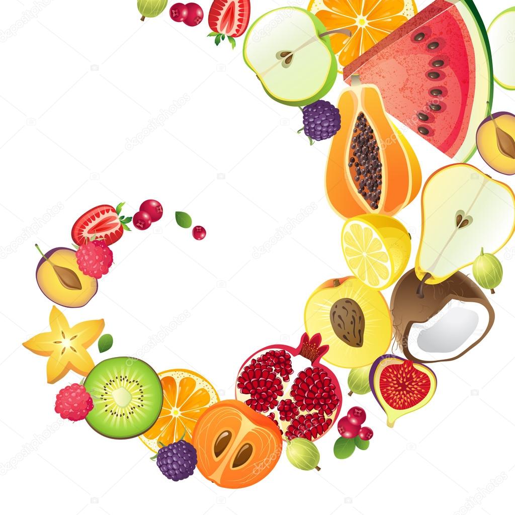 Fruit background — Stock Vector © mart_m 60041529