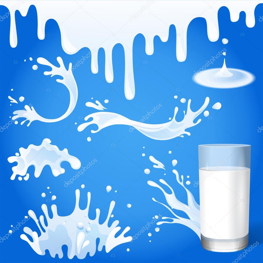 Milk splashes