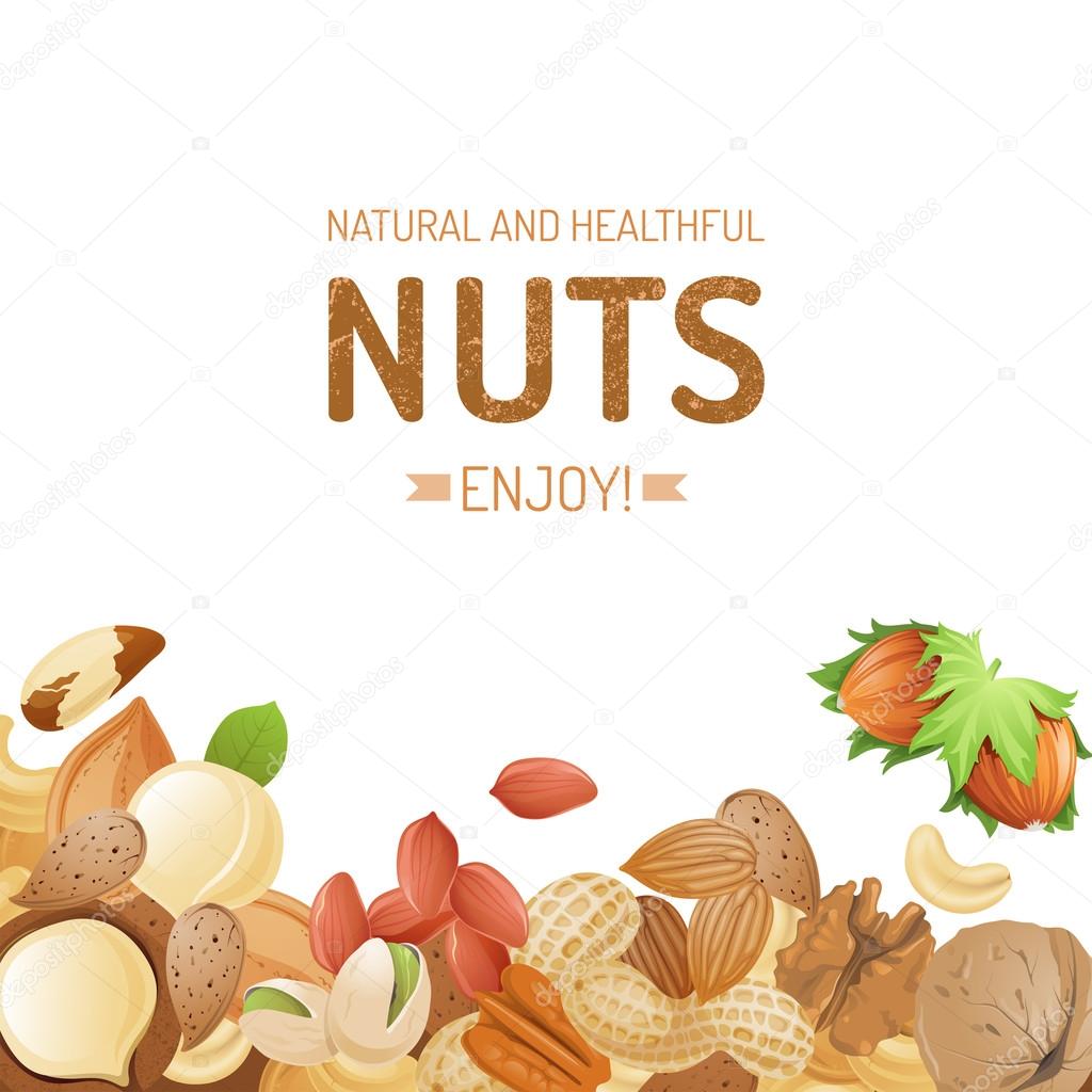 background with nuts