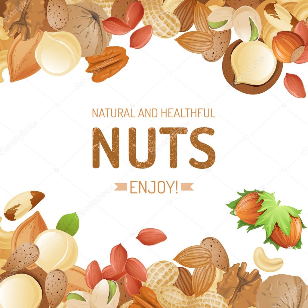 background with nuts