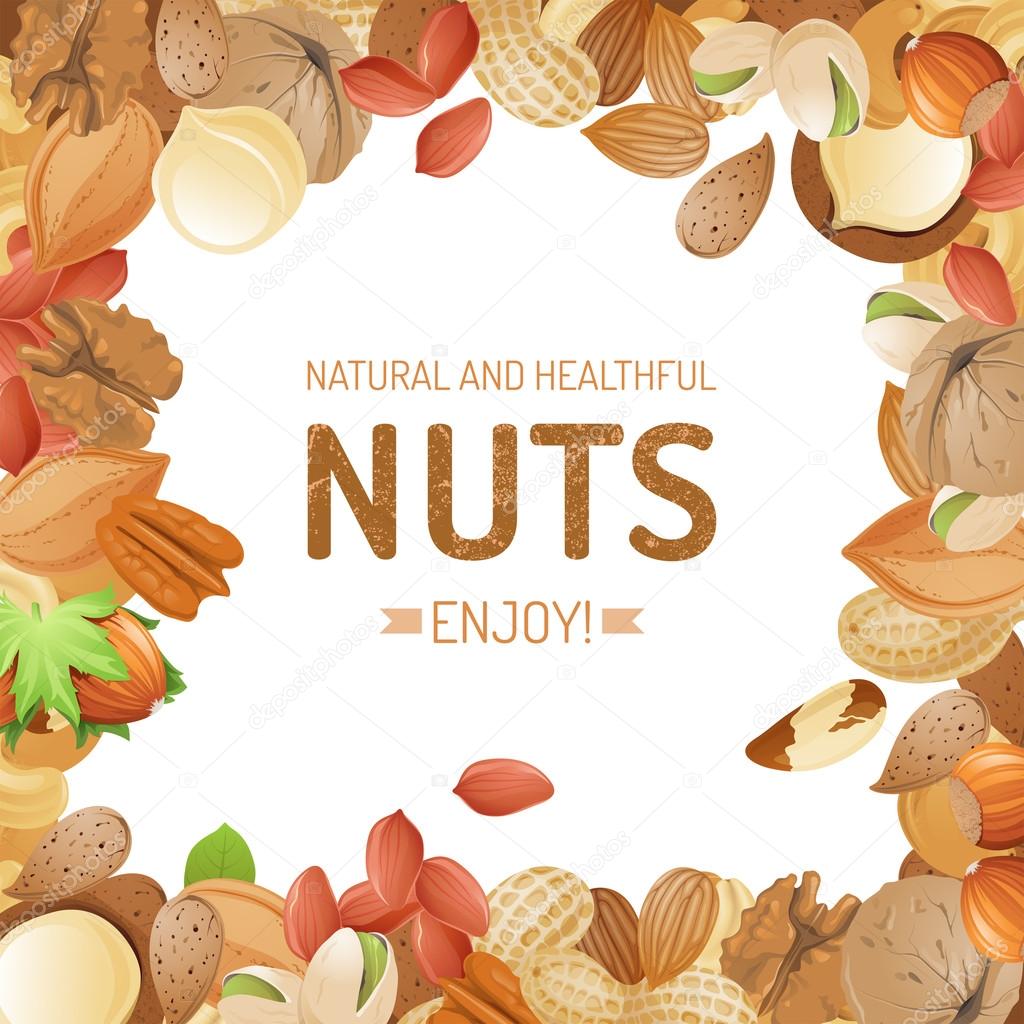 background with nuts