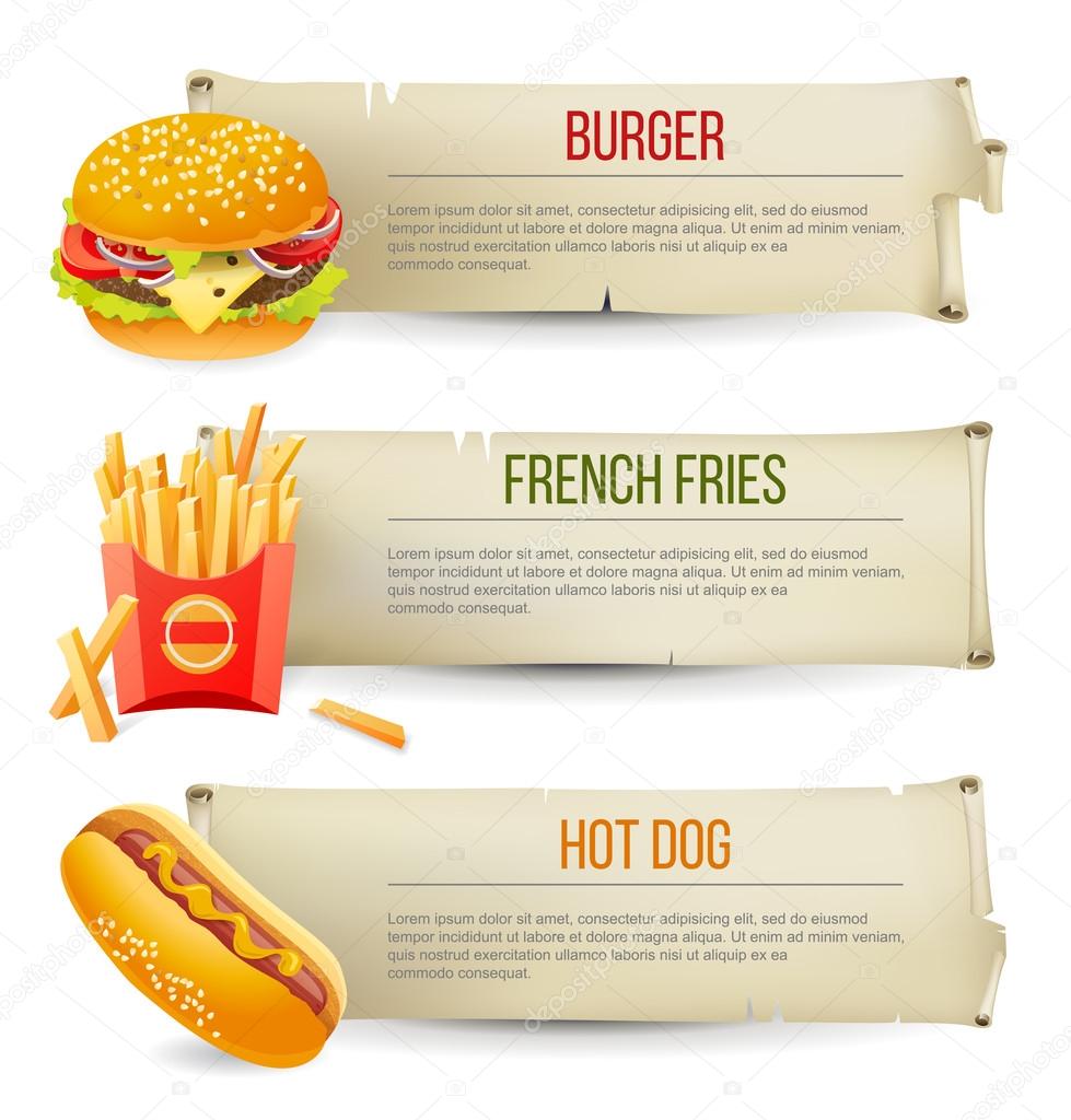 Fast food banners