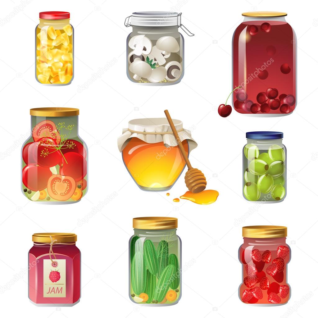 Canned fruits and vegetables 