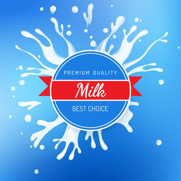 Milk splashes — Stock Vector