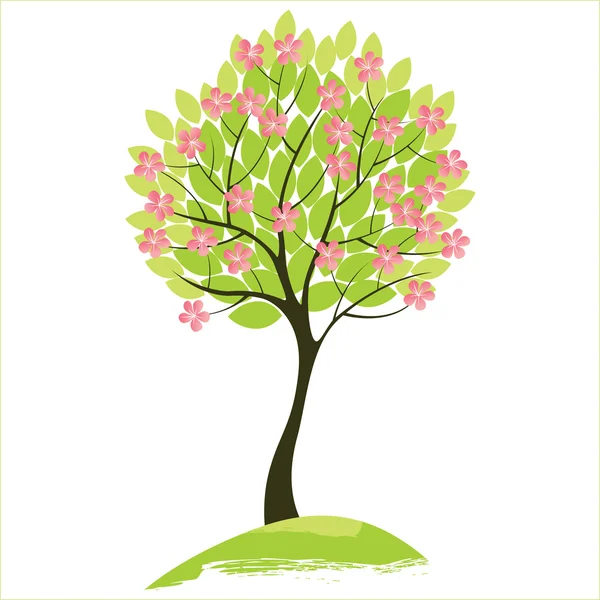 Árbol de primavera — Vector de stock