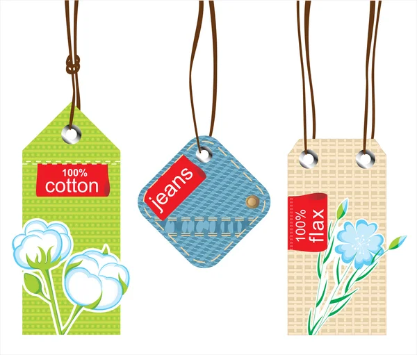 Textile labels — Stock Vector