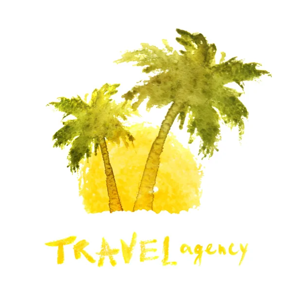 Travel agency logo template — Stock Vector