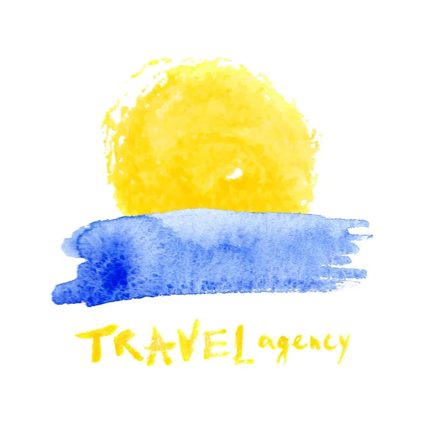 Travel agency logo template — Stock Vector