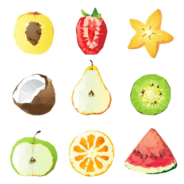 Fruit stukken — Stockvector