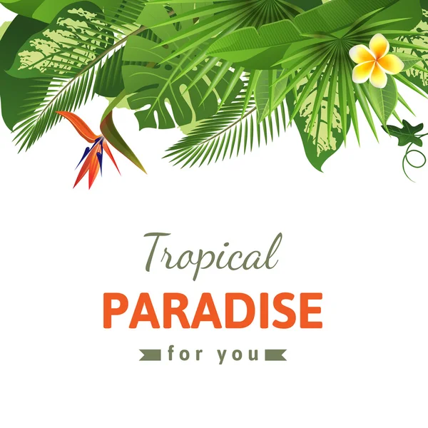 Fondo tropical — Vector de stock