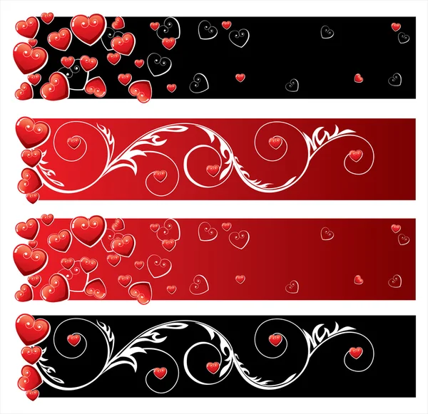 Valentines banners — Stock Vector