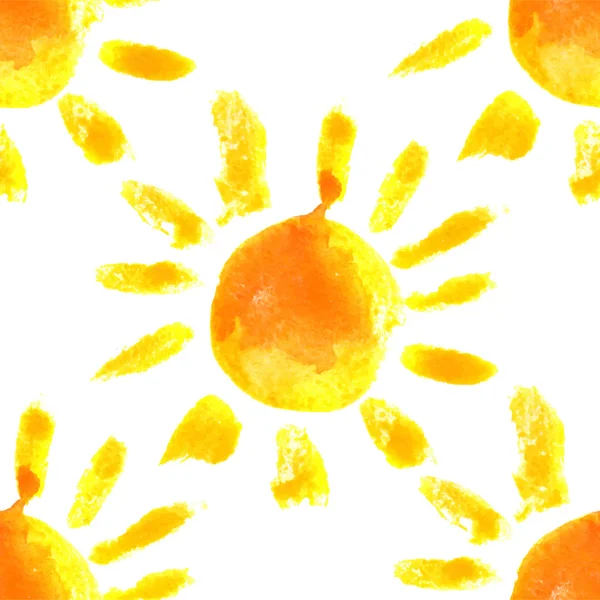 太陽とのシームレスなパターン — ストックベクタ