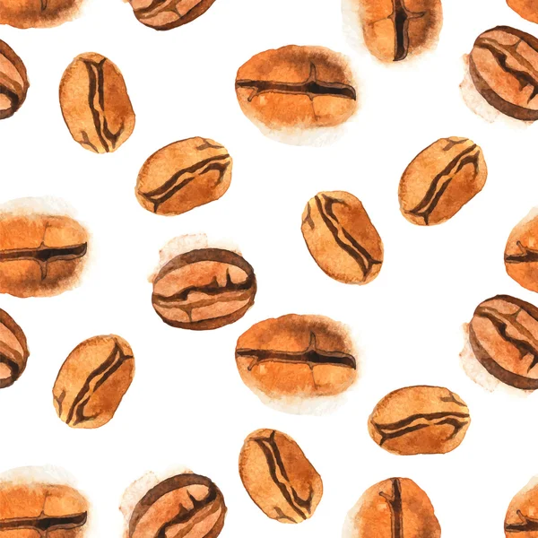 Fond de grains de café sans couture — Image vectorielle