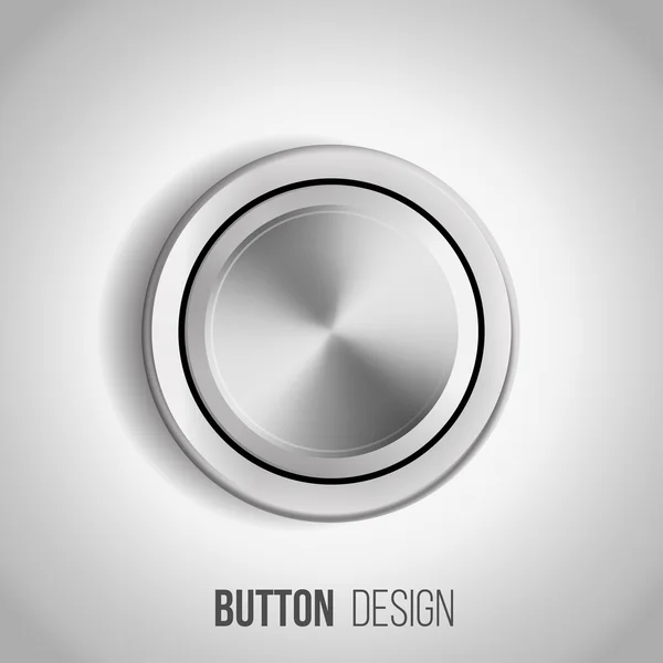 Botón blanco — Vector de stock