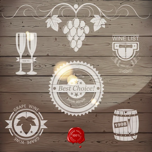 Wine emblems — Stock Vector