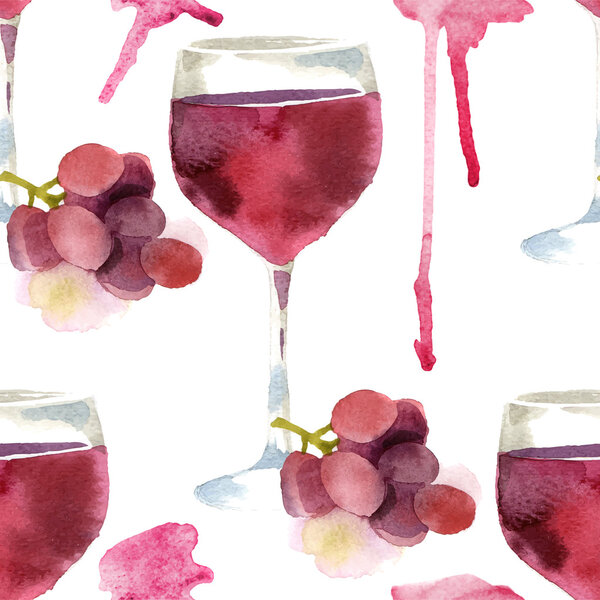 акварельные вина бесшовные
