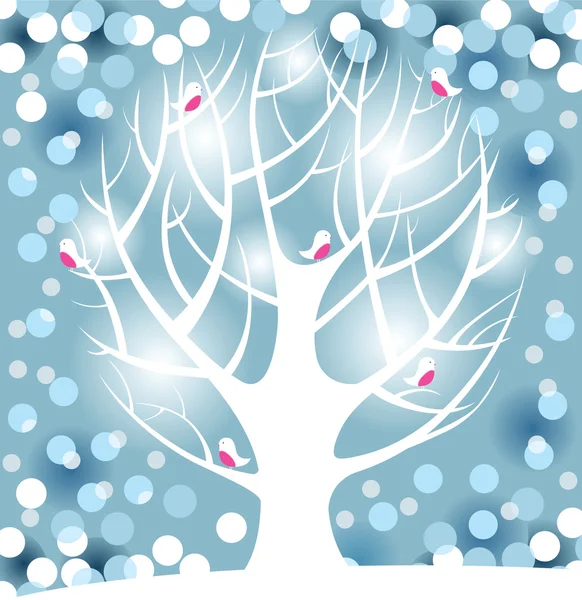 Drzewo zimowe — Wektor stockowy