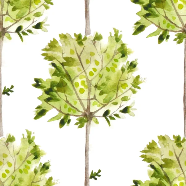 水彩图案与橄榄树 — 图库矢量图片
