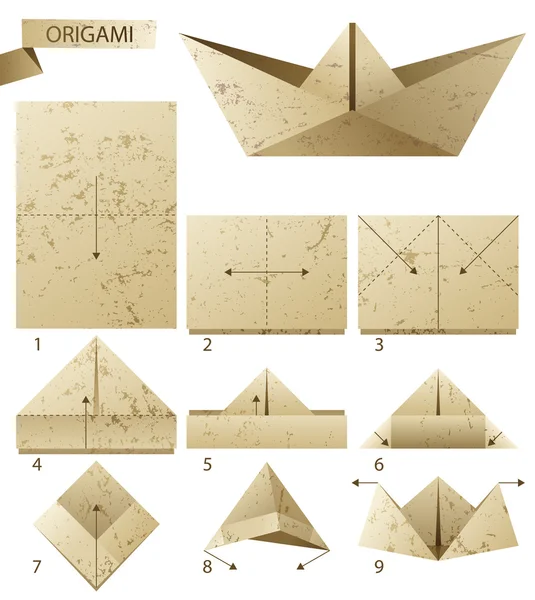 Barco de papel — Archivo Imágenes Vectoriales