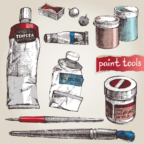 油漆工具 — 图库矢量图片