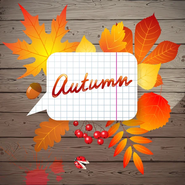 Background with autumn leaves — Stock Vector