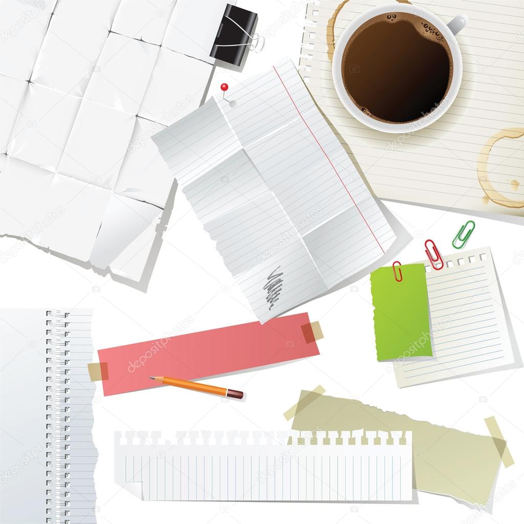 Office supplies and paper set Stock Vector Image by ©mart_m 60053351