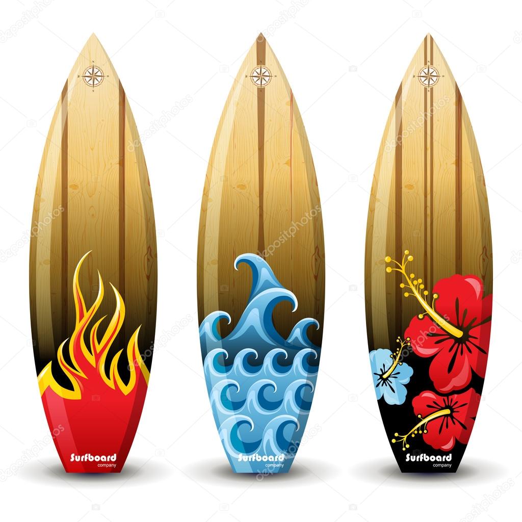 Surf boards — Stock Vector © mart_m 60053355