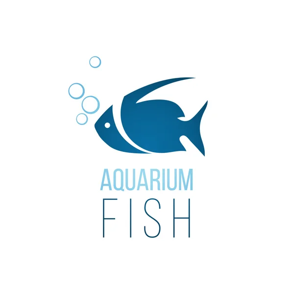 Aquarium poisson logo modèle — Image vectorielle