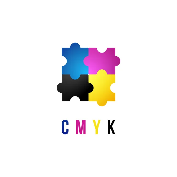 Cmyk のロゴのテンプレート — ストックベクタ