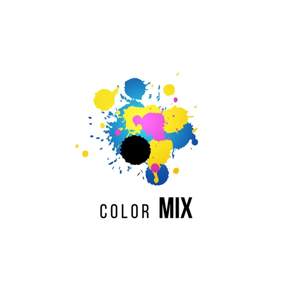 Cmyk のロゴのテンプレート — ストックベクタ