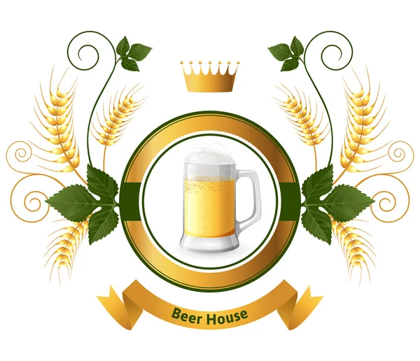 Emblema de cerveja — Vetor de Stock