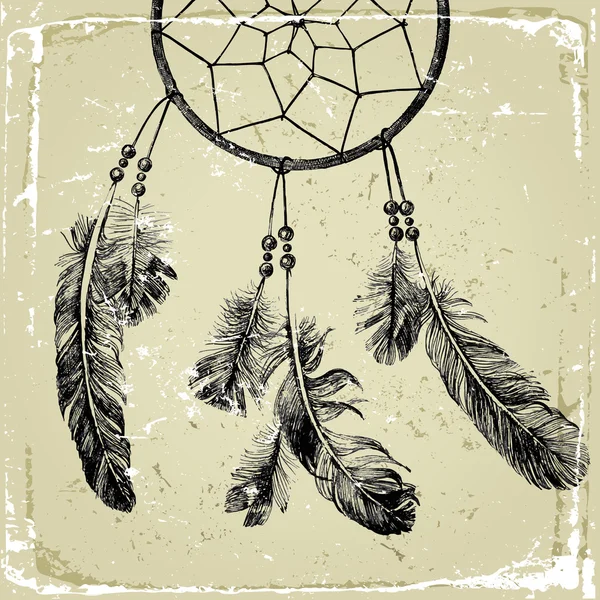 Ruka vypracován dream catcher — Stock fotografie