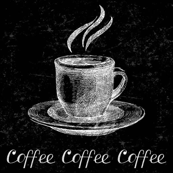 Tazza di caffè disegnata a mano — Vettoriale Stock