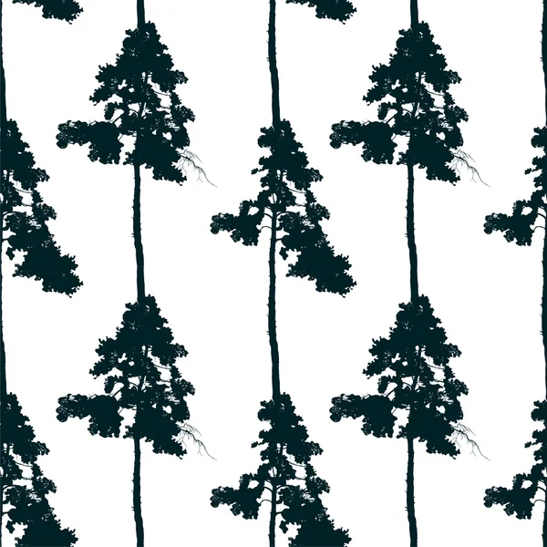 Seamless pattern with pine tree — Stock Vector