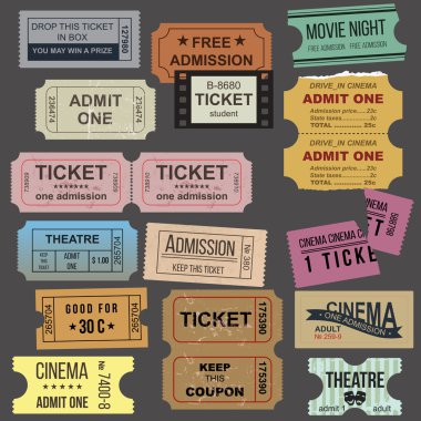 Great tickets collection clipart
