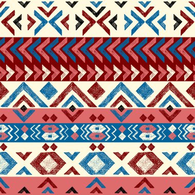 hand drawn tribal seamless pattern clipart