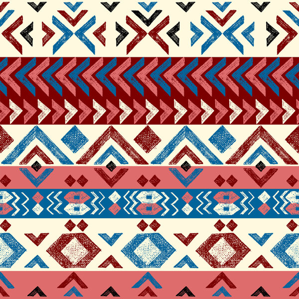 hand drawn tribal seamless pattern