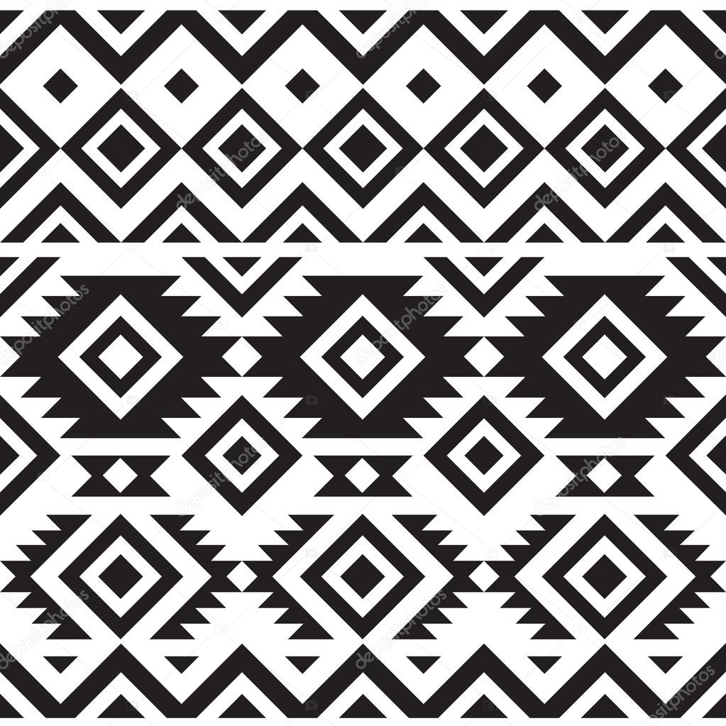 black and white tribal seamless pattern