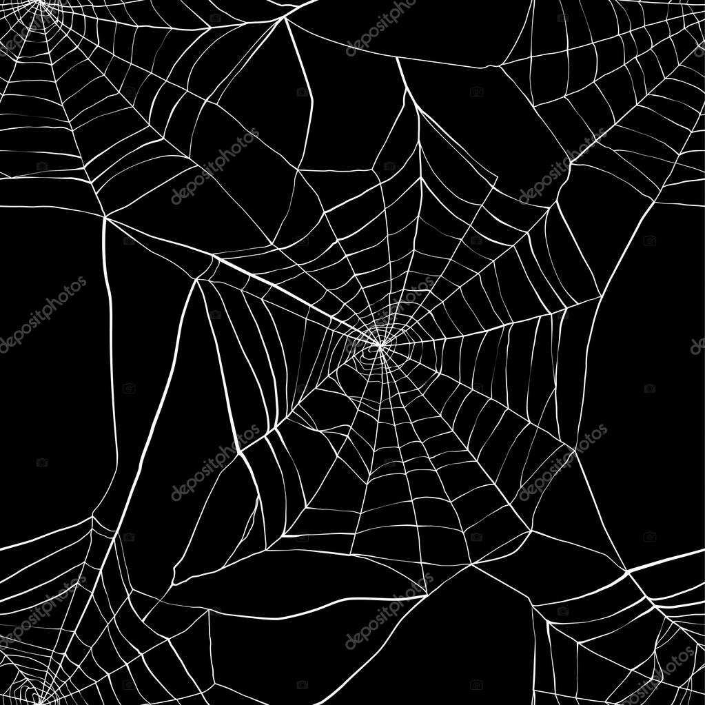 Download Seamless Pattern With Spider Web Vector Image By C Mart M Vector Stock 81572390