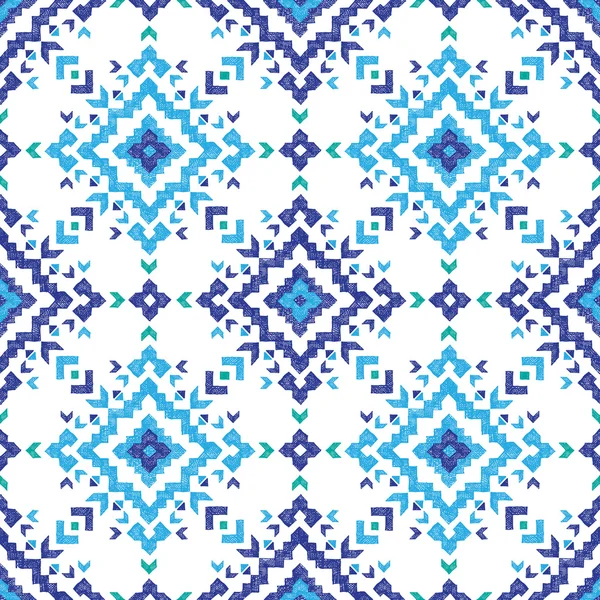 Motif sans couture tribal dessiné à la main — Image vectorielle