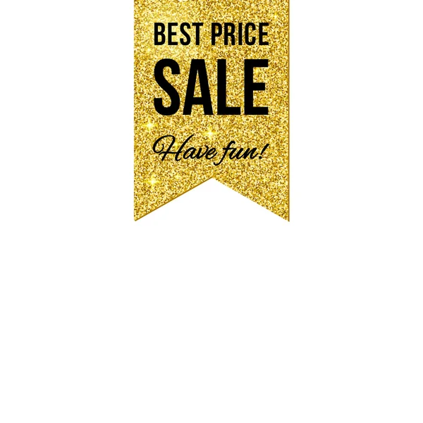 Sale golden shining label — Stock Vector