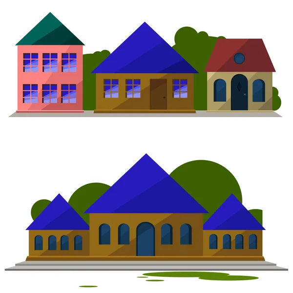 A collection of houses — Stock Vector