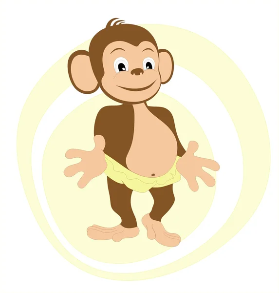 Monkey by name "Chi-Chi" — Stock Vector
