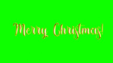 Kromakey altın yanardöner harflerin arka planında mutlu noeller yazılı.