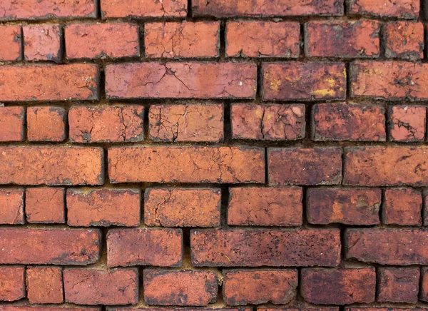 Oude Rustieke Bakstenen Muur Kleuren Van Rode Achtergrond — Stockfoto